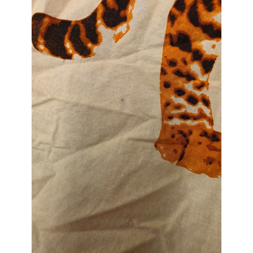 Super Java Guaranteed Wax Java Leopard Animal Print Fabric Panel A8918 Tan